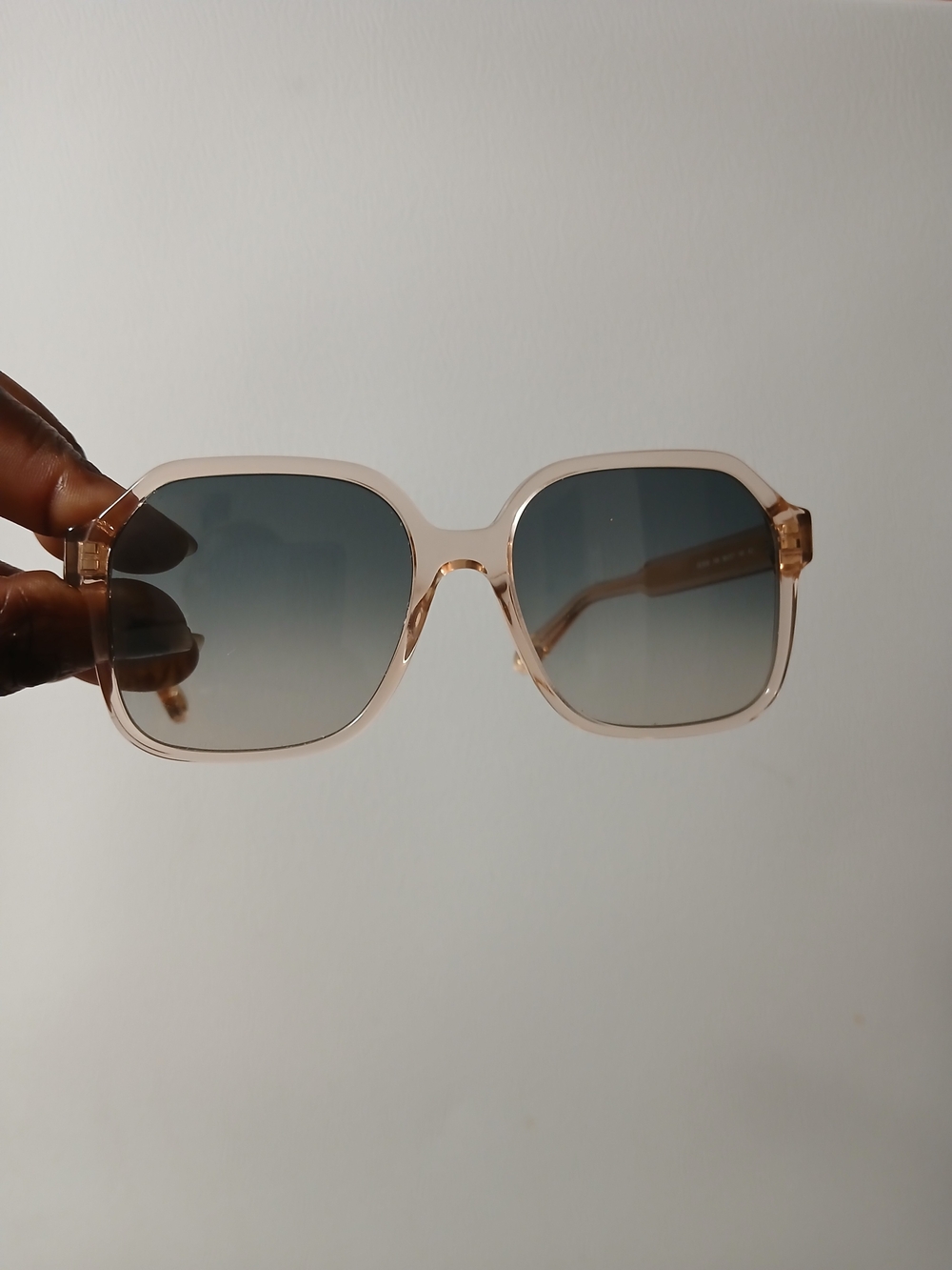 Classic Oversized Square Sunglasses - Pink Frame with Gradient Lenses